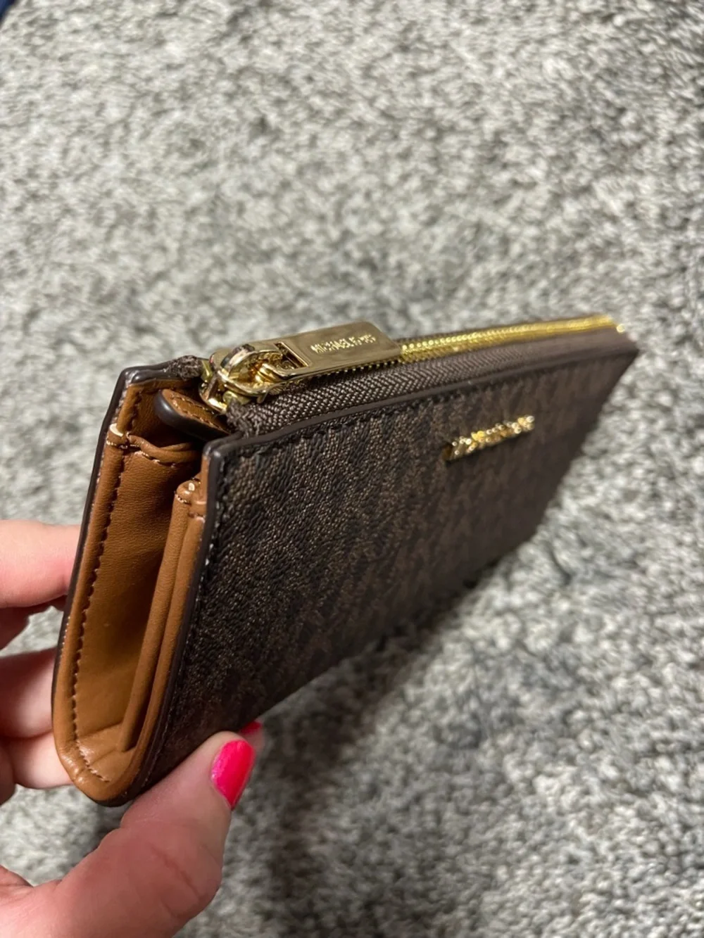 NWT Michael Kors quarter zip wallet